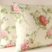 Throw pillow cover - 16x16 pillow cover - English garden cream
