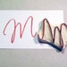 Script Font Initial Rubber Stamp - Your Choice of 1 Initial Stamp - Hand-Carved