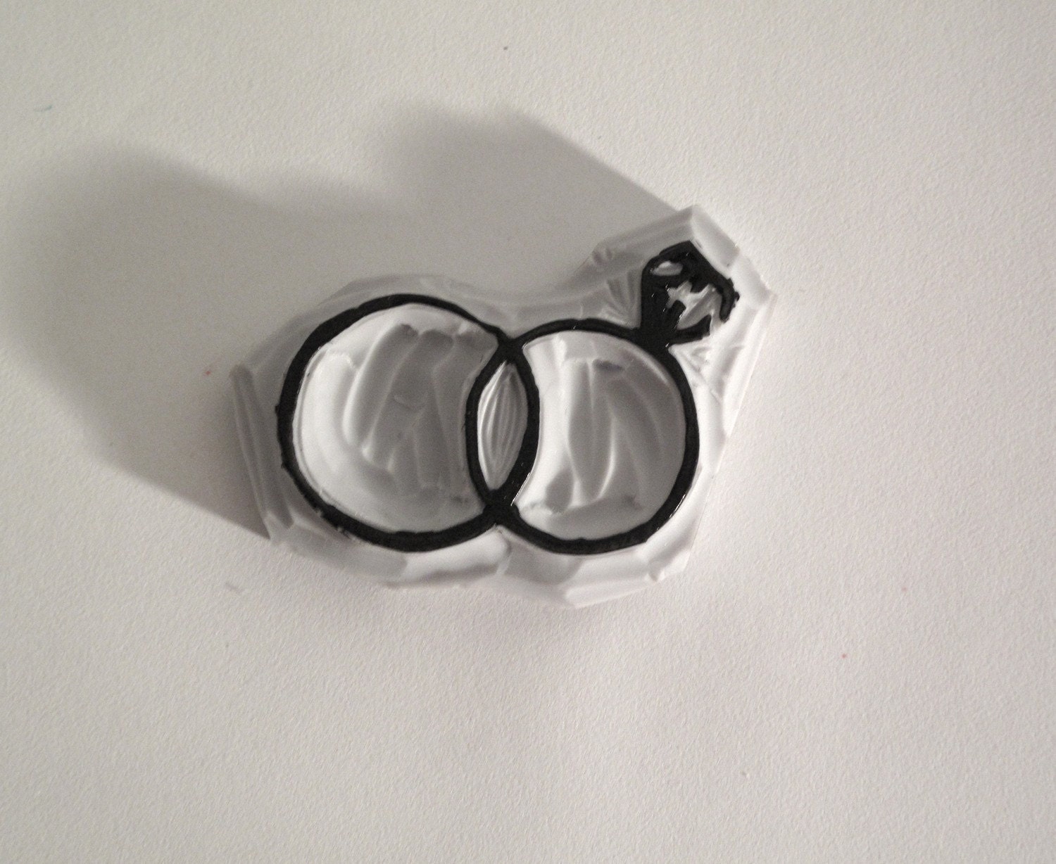 Wedding Rings Stamp Handcarved Rubber Stamp by LetterKay on Etsy