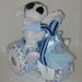 Baby Gift, Baby Cake, Tricycle, Trike, Diaper Cake, Baby Shower Gift ,Centerpiece, Baby Boy Blue, Sports, Doggy