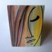 Original Art - ACEO Painting - Miss Brunette - Stylized Miniature Portrait on Wood