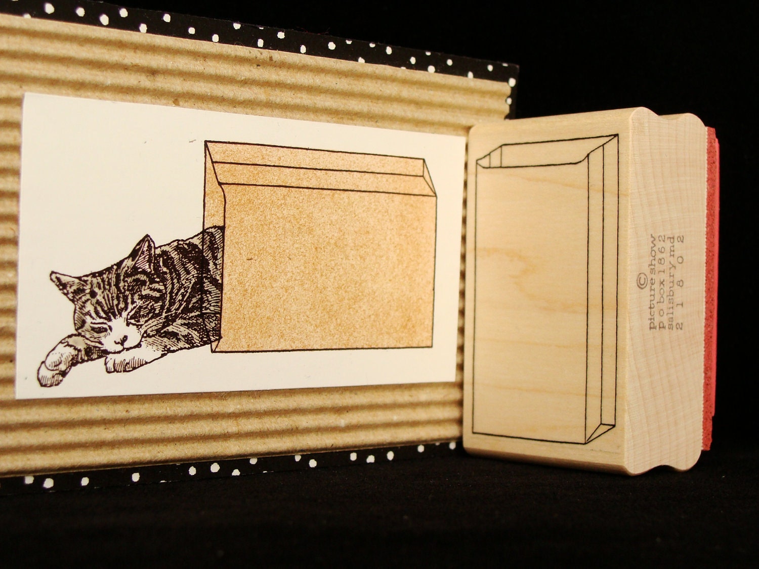 paper bag rubber stamp