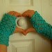 summer cotton turquoise wrist warmer