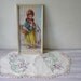 Framed Gypsy Girl with Vintage Doily
