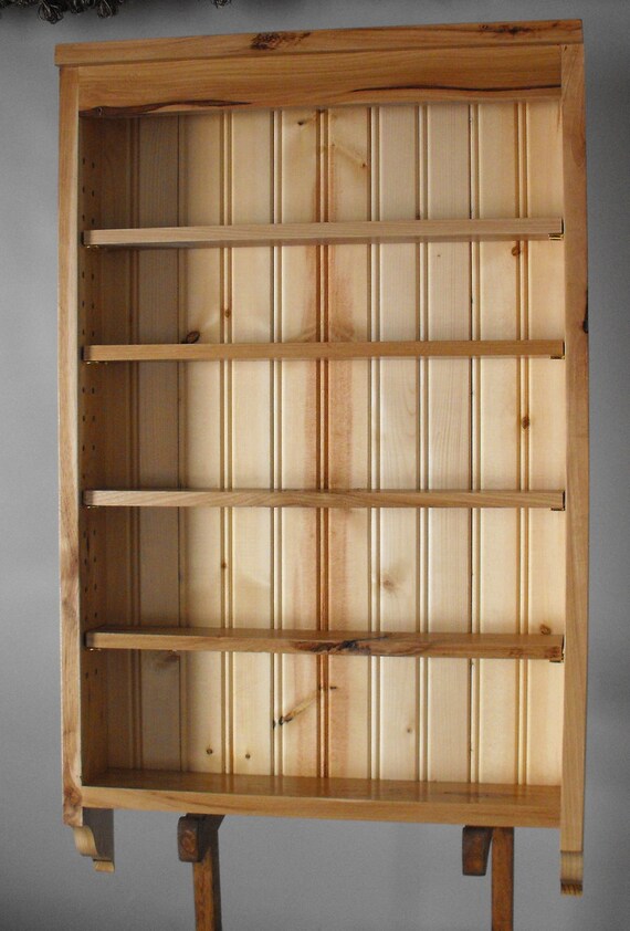 Display Rustic Hickory with Adjustable shelves