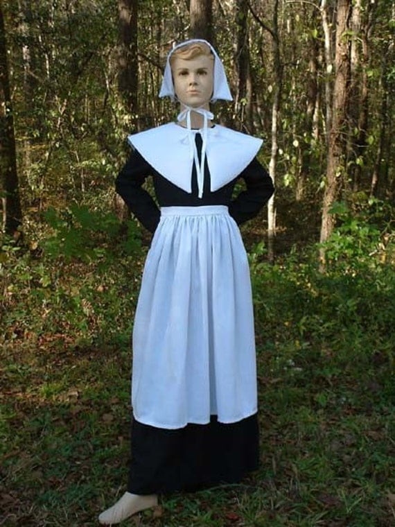 H009 Classic Black & White Puritan Pilgrim Costume