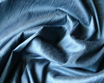 MidNight Blue Art Silk Fabric By The Yard Silk Curtain Fabric Apparel Fabric Silk Dupioni Fabric Indian Silk Fabric By The Yard
