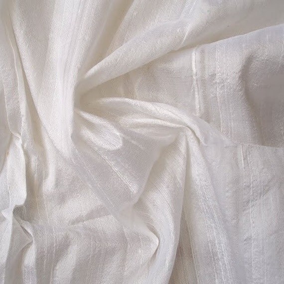 Ivory 100 Percent Pure Silk Dupioni Fabric Decorative Silk