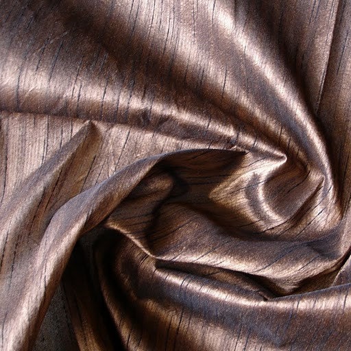 Chocolate Art Khadi Handloom Silk Fabric 1 Yard by FabricMart