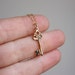 Victorian Key Necklace - Gold Key Pendant . 14K Gold Filled Chain . Gift Ideas for Her