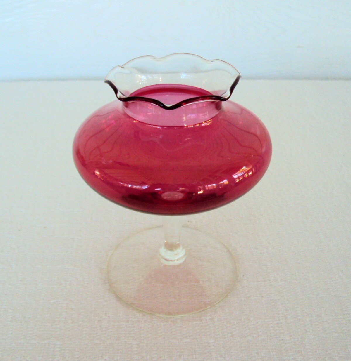 Sweet and Small Rose Colored Glass Vase