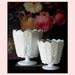 Westmoreland Paneled Grape and Vine Milk Glass Planters - Mini Me Selection