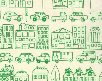 One Yard Summersville - Lucie Summers for Moda - Town in Leaf Green