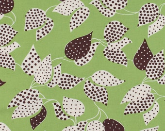 One Yard Denyse Schmidt, Flea Market Fancy - Legacy Collection, Leaf and Dot in Green