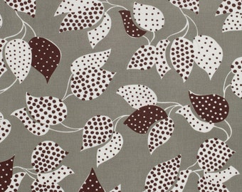 One Yard Denyse Schmidt, Flea Market Fancy - Legacy Collection, Leaf and Dot in Grey