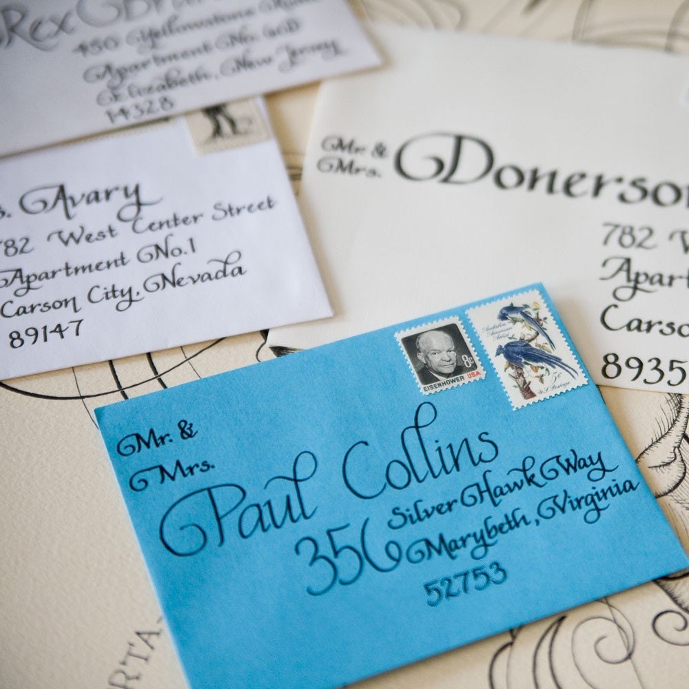 Hand Addressed Envelopes by wetinkCalligraphy on Etsy