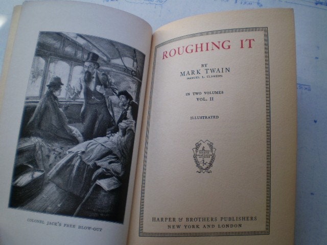 Vintage Book Roughing It By Mark Twain 1913