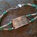 Fine Silver Bracelet - Native American - Beaded Bracelet - OOAK - Turquoise Reflections Bracelet