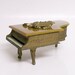 Vintage box Grand Piano 1930's Gilt Metal Musical with Catalin Lid