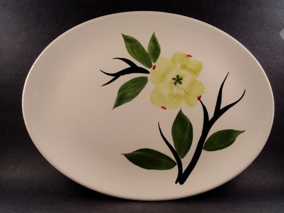 Vintage Dixie Dogwood Platter and Seven Dishes 1950's