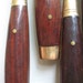 Vintage Thai rosewood and brass cocktail salad dessert forks