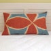Ada In Adobe and Blue by Thomas Paul for Duralee 14"x24" Pillow Cover