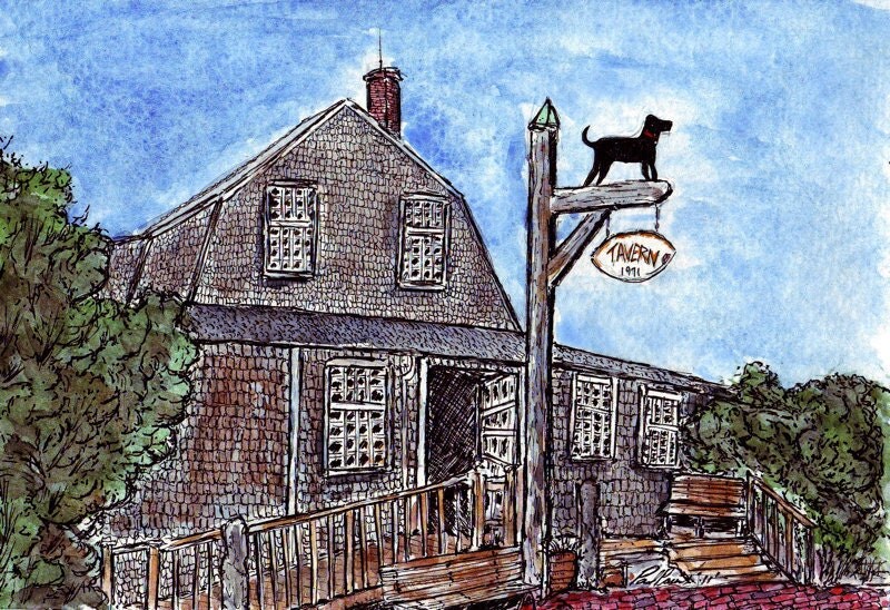 The Black Dog Tavern Martha's Vineyard 6x9 Original