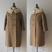 vintage fur collar coat / 1960s coat / fur trim 60s coat