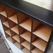 Black Cubby Shelf Primitive Country Wood Shelf Distressed Black