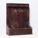 Wood Mail Holder with Key Hooks Primitive Letter Organizer Distressed Cherry Stain