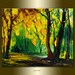 Original Textured Palette Knife Landscape Painting Oil on Canvas Contemporary Abstract Modern Art 8X10 by Willson Lau