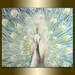 Original Peacock Oil Painting Contemporary Modern Animal Art 20X24 by Willson Lau