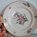 Vintage shabby chic roses hand painted Strasbourg dinner plate Chanticleer ware