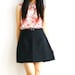 S A L E SALE Vintage Black School Girl A Line Mini Skirt with Faux Belt