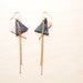 Double Triangle and Chain Earrings