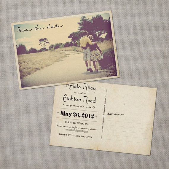 Vintage Postcard Save The Dates 6