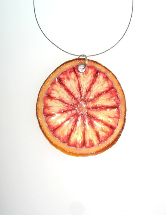 Blood Orange Necklace - Fruit Jewelry