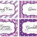 Printable Candy Buffet Labels for Wedding or Shower - Shades of Purple