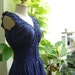 Princess Cotton Short Dress - BLUE