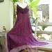 Double Layers Maxi Cotton Dress III - Purple