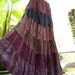 Woven Dyed Cotton Long Tiered Skirt - PP0501