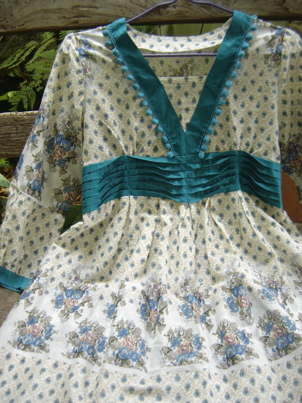 Long Sleeved Maxi Cotton Dress IG1002 by fantasyclothes on Etsy