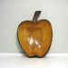 Vintage Wood Apple Bowl, Wooden Bowl, Primitive Farmhouse Style, Trinket Dish, Natural Two-Tone Woodgrain, Back to School Decor
