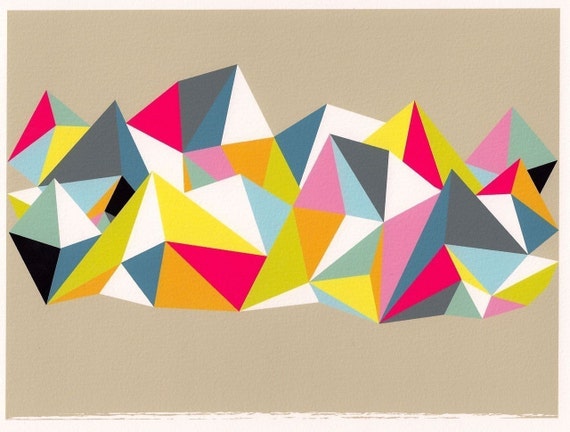 Abstract Art- Geometric Print - Mountain Range No. 1