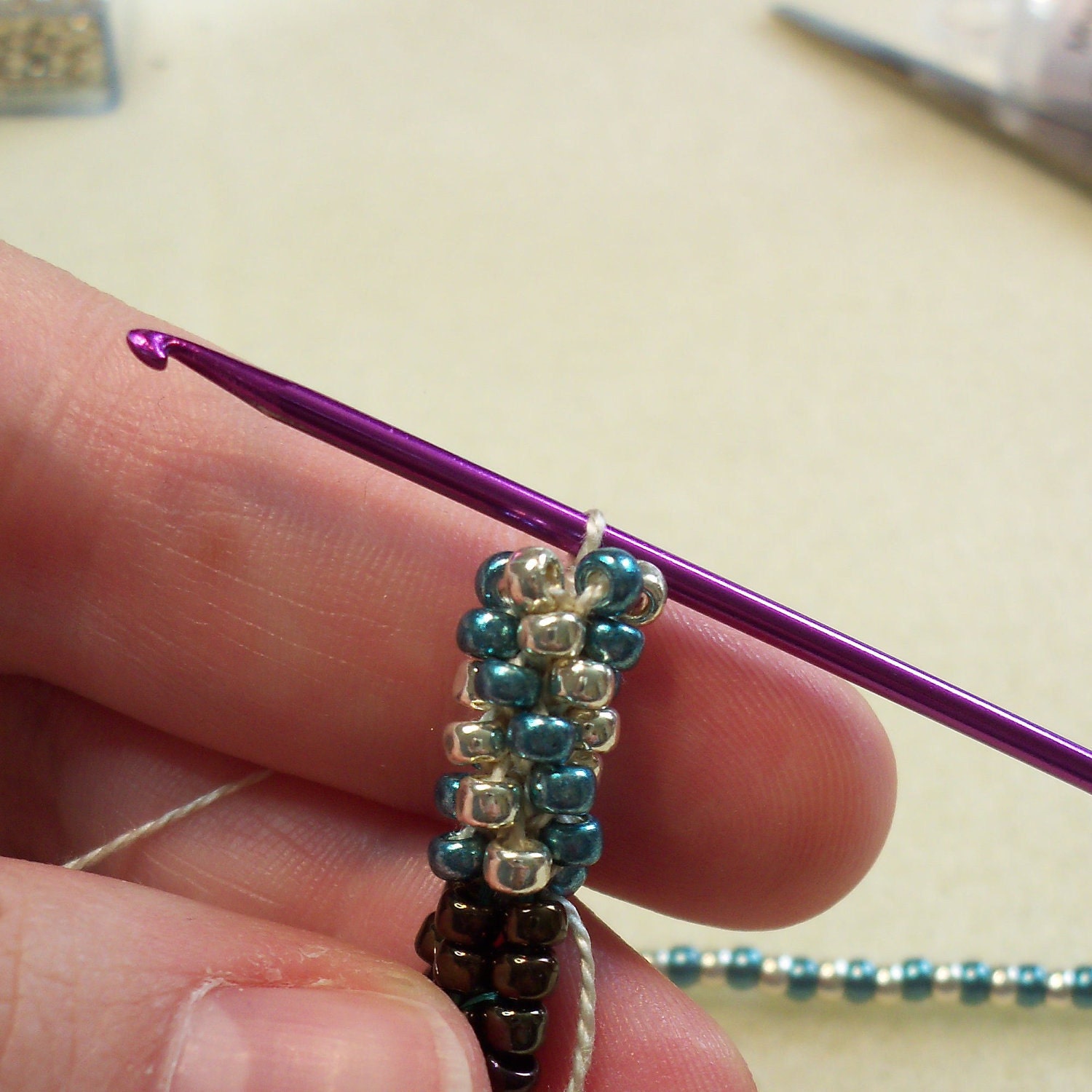 TUTORIAL Beaded Crochet Rope