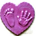 Personalized Baby hand print ornament gift in 3-D Ceramic
