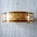 Victorian Bangle/ 10k Gold Filled Bracelet/ F.M. Co., Enamel, Etched, Bangle, 1800's