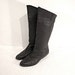 boots high calf pirate black leather size 8