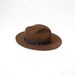 fedora brown felt hat with black ribbon