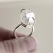 The Rock . herkimer diamond sterling silver ring